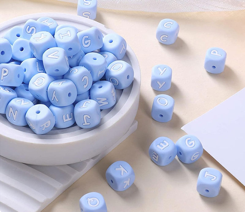 silicone alphabet beads